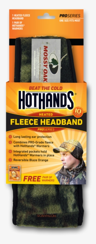 Hothands Fleece Heated Camo Headband - Heatmax Hothands Heated Neck Gaiter, Mossy Oak