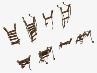 Rope Bridge Set - Low Poly Rope Bridge