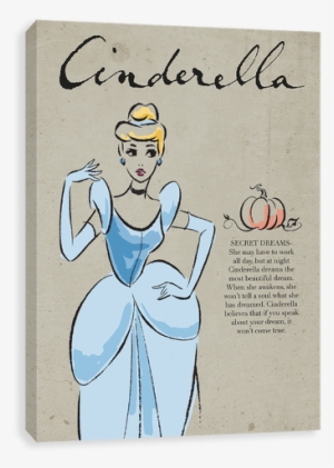 Cinderella Secret Dream - Disney Vintage Princess Canvas 16"x20" - Set