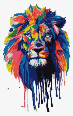 Paint Night Lion