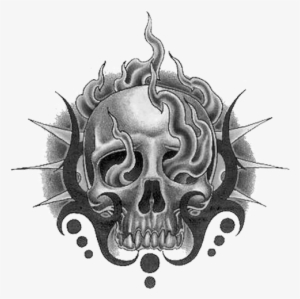 Tattoo Skull Png - Tribal Phoenix And Skull Drawings