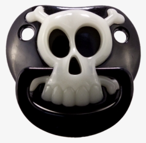 Black Pirate Skull Glow In The Dark Pacifier - Punk Pacifier