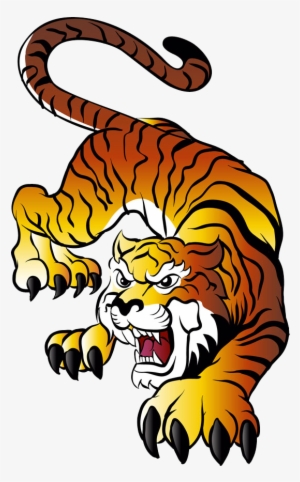 Graphic Black And White Download Drawing Tiger Creative - Japanese Tiger Vector