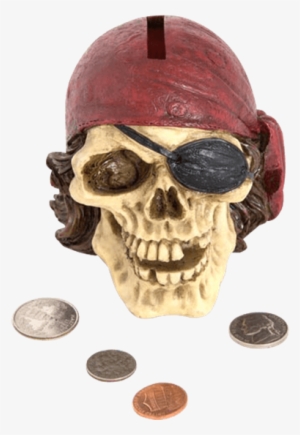 Pirate Skull Piggy Bank - Home Accents Pirate Skull Money Coin Piggy Bank 4 High