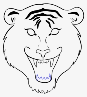 Vector Stock How To Draw A - Tiger Face Drawing Easy