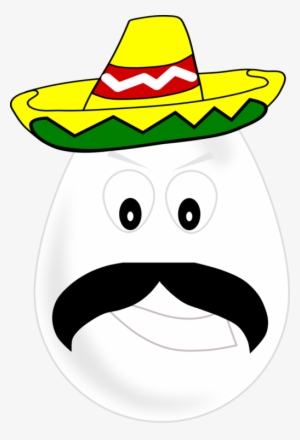 Mexican Cuisine Sombrero Hat Taco Egg - Egg With Sombrero