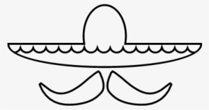Mexican Hat And Mustache, Ios 7 Interface Symbol Vector - White Mexican Hat Png