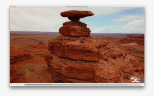 Mexican Hat Teetering Rock Formation In Utah Drone
