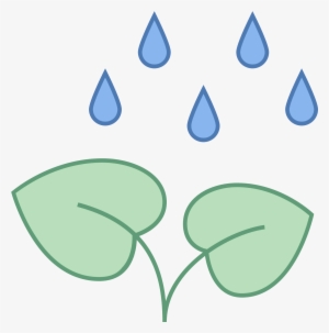 It's An Icon Of A Growing Plant With Rain Falling On - Rain On Plants Clipart