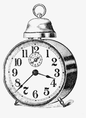 Alarm Clock Drawing - Reloj Blanco Y Negro - 595x595 PNG Download - PNGkit