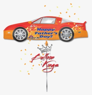 Happy Fathers Day Speed Car - Happy Father's Day - Mylar Balloons Foil
