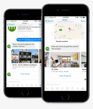 Domain Launches Australia's First Property Messenger - Send Location Chat Bot Facebook Messenger