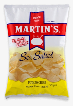 Martin's Sea Salted Potato Chips - Martin's Sour Cream & Onion Potato Chips - 10 Oz