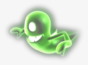 Ghost-transparent - Luigi's Mansion Dark Moon Green Ghost