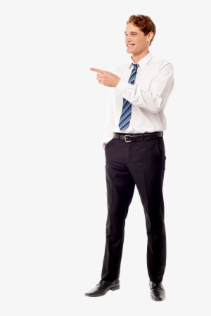 Men Pointing Left Png Image - Standing