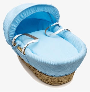 Blue Nat Wicker Moses Basket Lr - Baby Basket Png