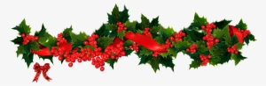 Holly Vector Garland - Christmas Garland Png