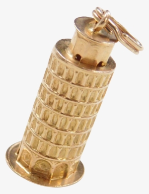 Vintage 14k Gold Leaning Tower Of Pisa Charm - Bottle Stopper & Saver