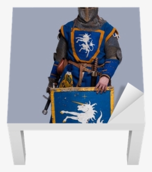 Medieval Knight On Grey Background - Middle Ages