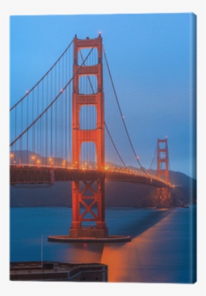 Golden Gate Bridge And Downtown San Francisco Canvas - Golden Gate Bridge