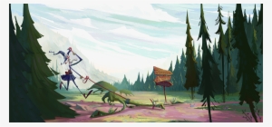 Forest Tree Painting Cartoon - Forest Trees Cartoon Png Hd