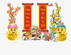Happy New Year Vietnamese With Lunar 2013 Zootemplate - Thỏi Vàng Vector Ai