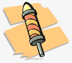 Barbers Pole Royalty Free Vector Clip Art Illustration - Dessin D Une Truelle