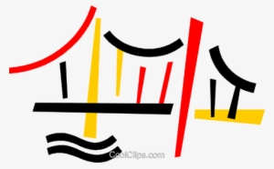 Golden Gate Bridge Royalty Free Vector Clip Art Illustration - Golden Gate Bridge