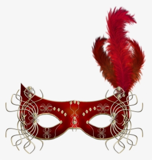 Masquerade Mask Digital Vector Clip Art / Dance Party - Red Masquerade Mask Png