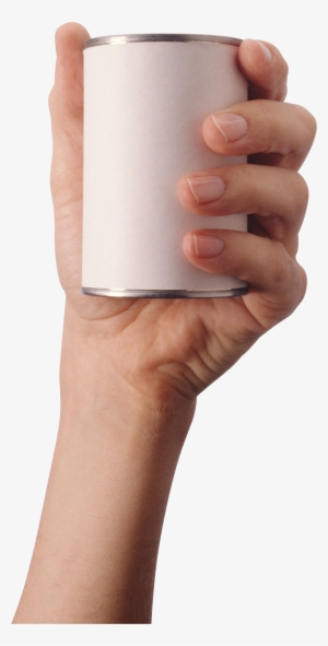 Hand Holding Food Can - Hand Holding Can Png