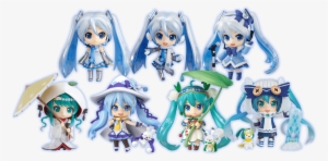 Snow Miku 2012 Original Costume Designed By Nanaka - Nendoroid Snow Miku 2016 Snow Owl Version