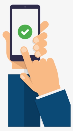 Hands Holding Up Phone In Suit2 01 - Hand Phone Illustration Png