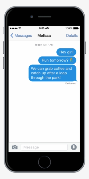 Runninggirlmock - Text Message To Follow Up Application