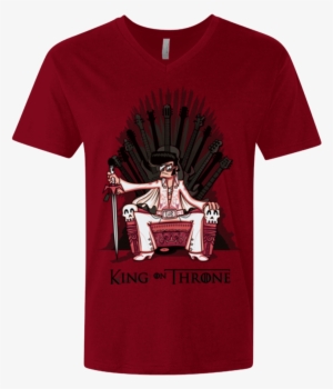 King On Throne Men's Premium V-neck - T-shirt
