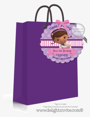 Doc Mcstuffins Birthday Favor Tags - Thanks Card Doc Mcstuffins