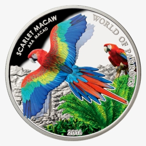 $5 Sterling Silver 3d Coin World Of Parrots - Macaw Coin