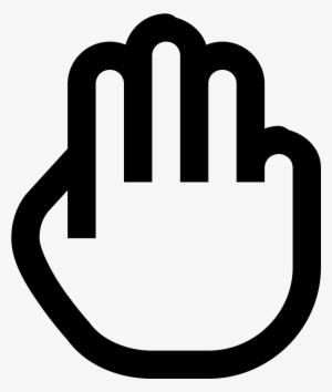 It's An Icon Of A Hand Holding Three Fingers Up - Sign