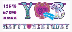 Disney Frozen Jumbo Add An Age Letter Banner - Disney Frozen Jumbo 'add An Age' Birthday Banner