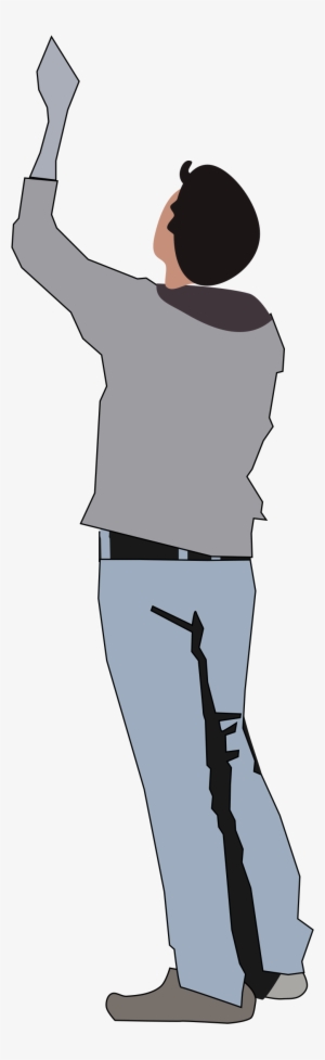 Clipart - Person Looking Up Clipart