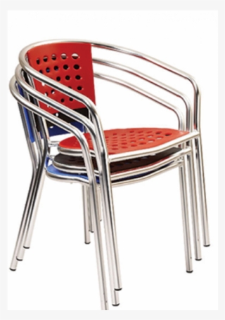 Lumina Aluminum Stacking Arm Chair W/ Perforated Back - Wish