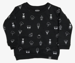 Kawaii All Over Print Sweatshirt - Jack & Jones Zipup Hoodie Schwarz Men's