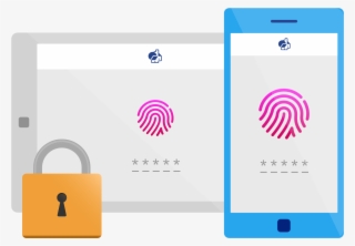 Image Of A Tablet And A Phone Representing Security - Bank App