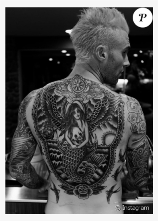 Adam Levine Dévoile Une Photo De Son Nouveau Tatouage - Tattoo Celebrities Men Back