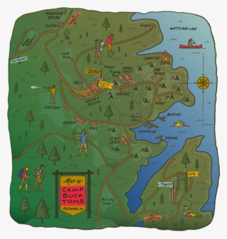 A Huge Variety Of Program Areas And Activities Are - Camp Buck Toms Map