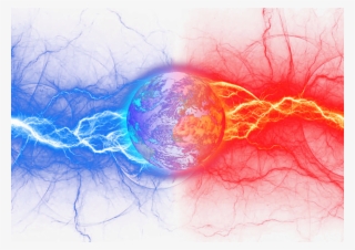 Fire Light And Collide Ice Free Png Hq - Water And Fire Png