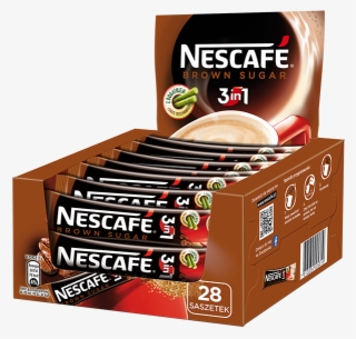 Full Box 28 Sticks Nescafe Brown Sugar 3in1 Instant - Nescafe 3 In 1 Brown Sugar