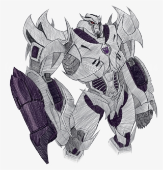 “ I Tried My Scribbly Color Method On Megatron - Illustration