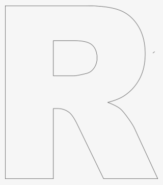 Clip Art Block Letter A Letters Templates To Print - Line Art