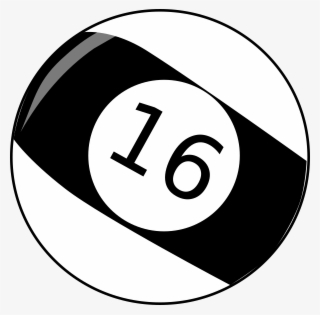 Clip Free Library Sixteen Baseball Billiard Ball - Billiard Ball Clip Art