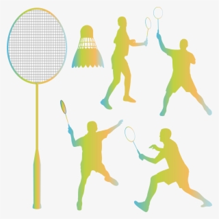 Silhouette Shuttlecock Clip Art - Badminton Silhouette